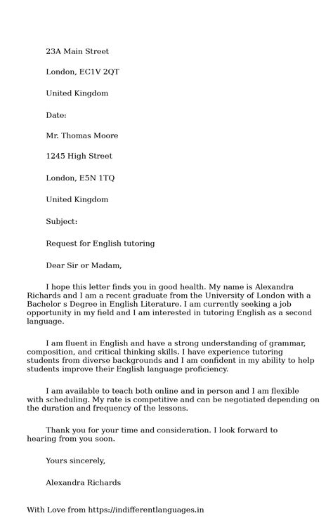 3 Examples of Request Letter Format