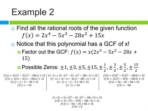 Rational Root Theorem | PPTX