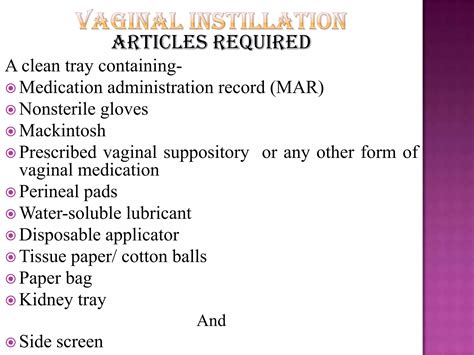 Vaginal instillation | PPTX