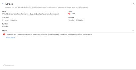 The error group detail page for a Dataflow Service Error.