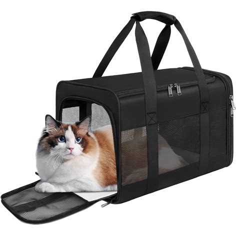 Mancro Cat Carrier, Pet Carrier Airline Approved for Medium Cats 20lbs ...