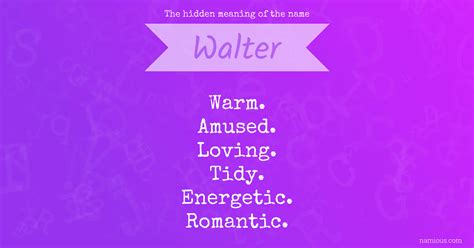 The hidden meaning of the name Walter | Namious