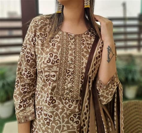 Sanganer Print Pure Cotton Kurti Set – Monamaar