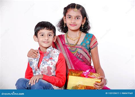 Indian Brother And Sister Celebrating Rakshabandhan Or Rakhi Festival Stock Photo ...