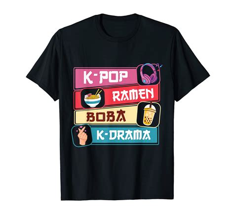 Buy K-Pop Ramen Boba K-Drama Cute Kawaii Korean Drama Teen Girls T ...