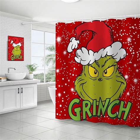 Christmas Shower Curtain How The Grinch Stole Christmas Shower Curtain ...