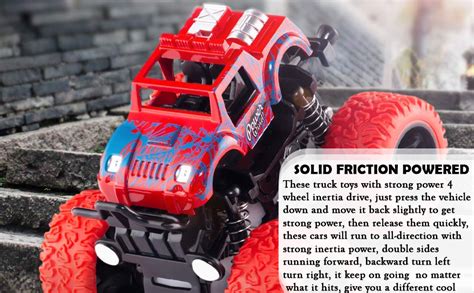 Sanghariyat® Big Size Monster Truck Friction Powered Cars Toys, 360 ...