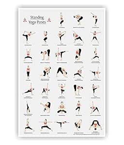 Lab No. 4 Yoga Posture, Standing Asanas Poses Poster (Paper, 12 x 18 ...