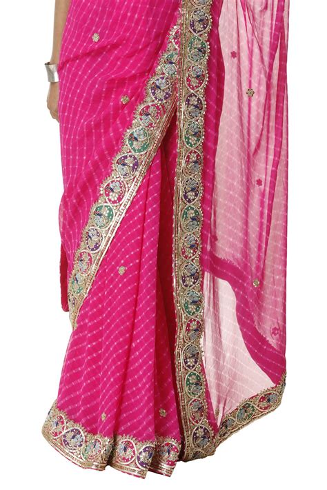 Buy Ranas Rani Mothda Pure Georgette Saree Online | Sarees | Ranas