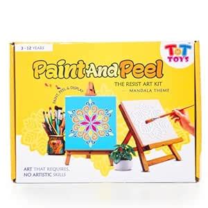 TOT TOYS Paint and Peel - Resist Art Kit | Mandala Theme | DIY Creative ...