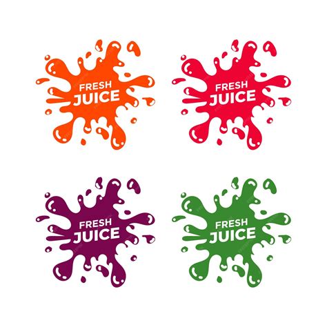 Juice splash vector sign | Premium Vector
