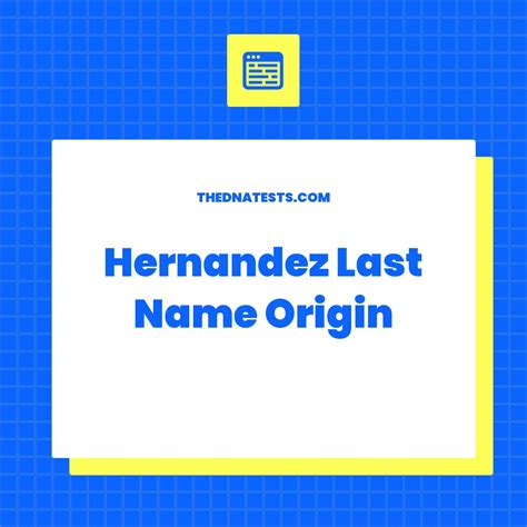 Hernandez Name Meaning