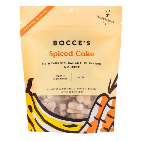 Bocce's Bakery Spiced Cake Biscuits Dog Treats, 12-oz ...