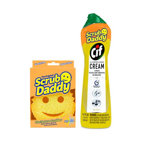Scrub Daddysponges And Cif All Purpose Cleaner Lemon Non Scratch ...