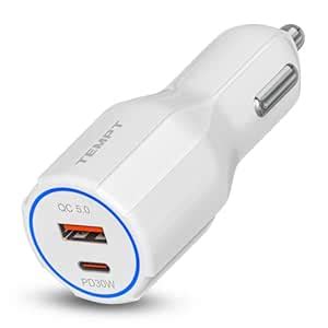 Tempt 60W Thunderbolt Fast Car Charger with Dual Output, 60 Watts Total ...