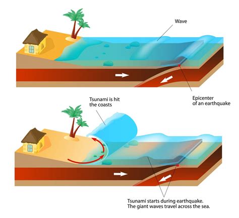 A tsunami is waves caused by the displacement of a large volume of water