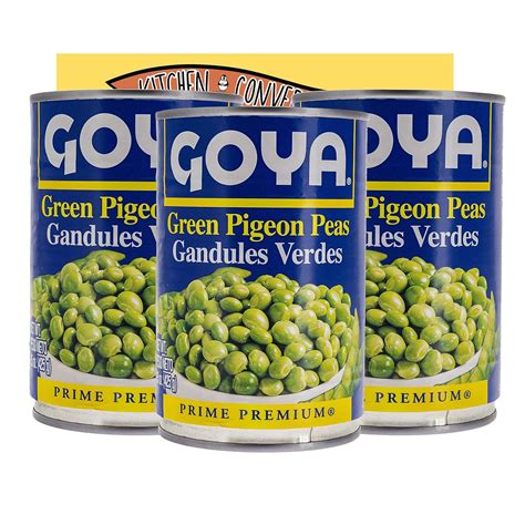 Goya Premium Green Pigeon Peas Bundle (3 Pack) - 15 Oz (425g) Cans ...