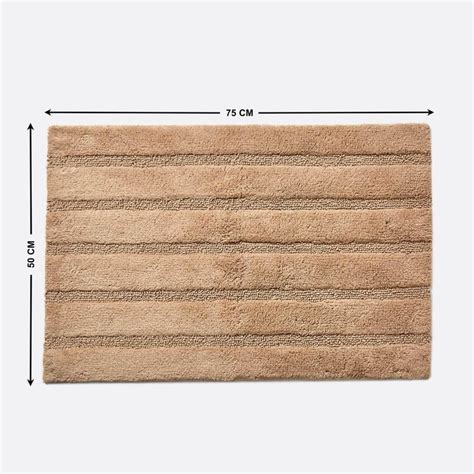 Buy Zenvio Spectra Cotton Striped Bath Mat - 75x50cm from Home Centre ...