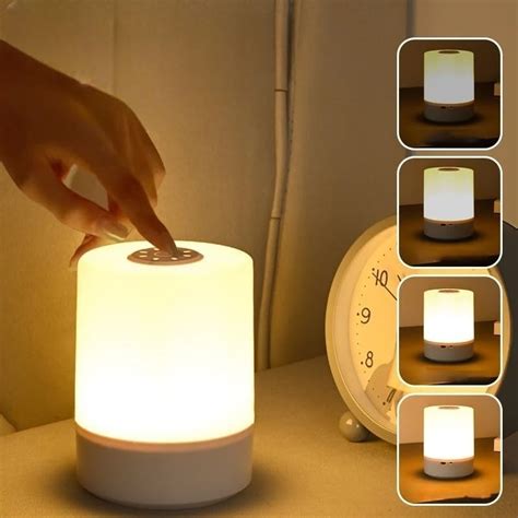 Buy FLYNGO Touch Control LED Night Light Table Lamp for Bedroom, Living ...