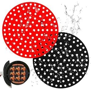 Buy NIVAN Non-Stick Air Fryer Liners, 2PCS 8 Inch Round Reusable ...