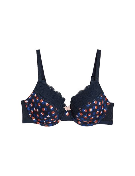 Buy Printed Lace Trim Wired Full Cup Bra at Marks & Spencer