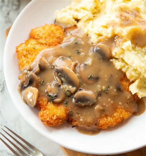 Chicken Schnitzels with Mushroom Gravy | Don't Go Bacon My Heart