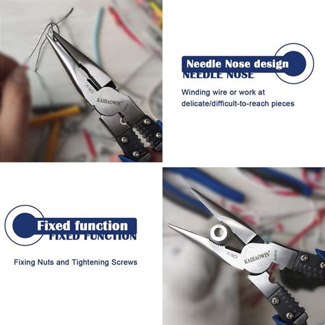 Buy Needle Nose Pliers-KAIHAOWIN 9 Heavy Duty Chrome-Vanadium Steel ...