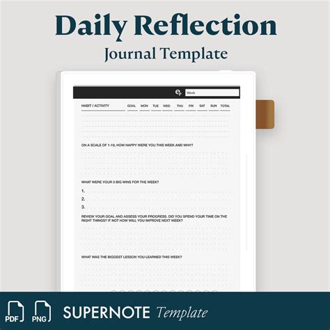 Supernote - Daily Reflection Journal Template – Supernote Templates