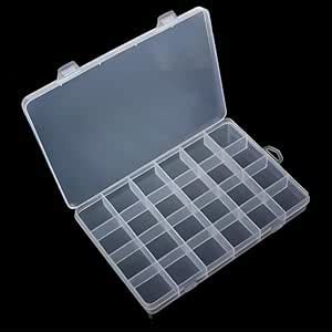 M.C. PIPWALA Transparent Plastic Rectangular 24 Partition Storage Box ...