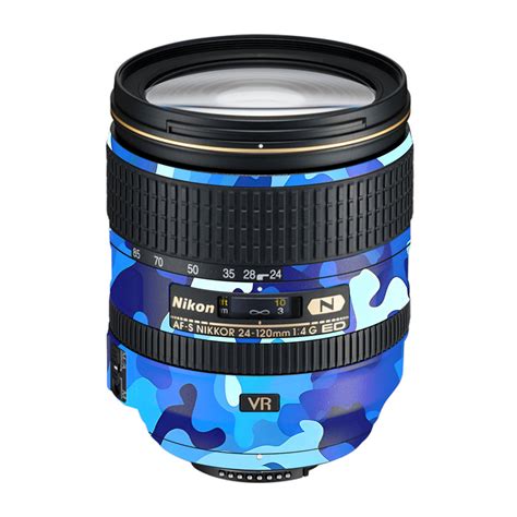 Arctic Blue Camo Pattern Nikon Nikkor AF-S 24-120mm F4 G ED VR Camera