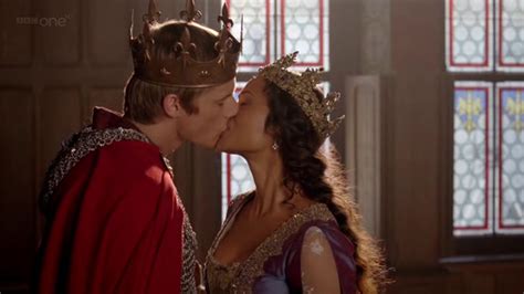King Arthur Pendragon and his newly crowned wife Guinevere. BBC's ...