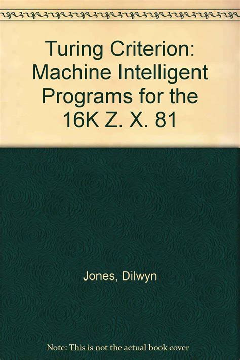Turing Criterion: Machine Intelligent Programs for the 16K Z. X. 81 ...