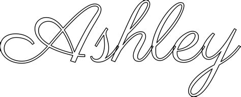 The Name Ashley In Cursive