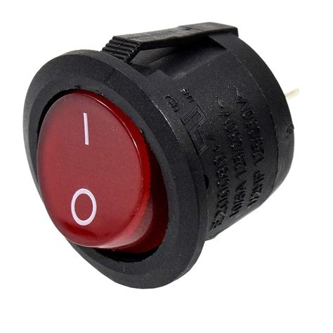 HQRP 2-Pin On Off Round Rocker Power Switch AC 6A 250V, 10A 125V ...