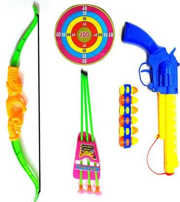Dynamic Retail Global Gun Toys for Boys With Bullets, Archery Bow ...
