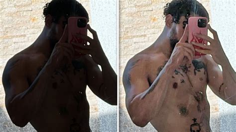 Bad Bunny Posts Steamy Nude Vacation Selfie, Shows Off Bushy Groin ...