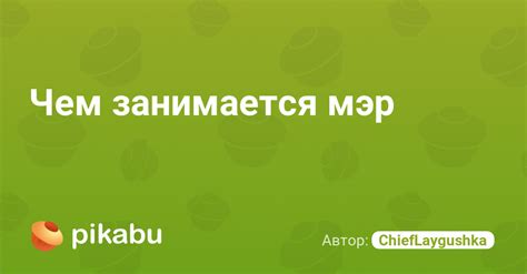 Чем занимается мэр | Пикабу