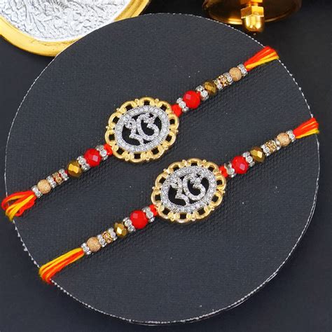 Send 2 Ek Onkar Rakhi with Kaju Sweets Online | Rakhibazaar.com