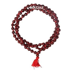 RIKIJAZ Lal Chandan Mala (Red Sandalwood Rosary) Rakt Chandan Mala for ...