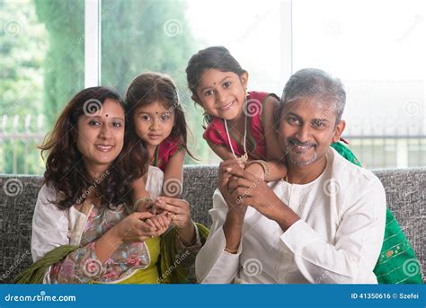 Indian Parents With Children