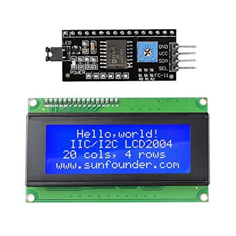 Buy Sunfounder Sunfounder Iic I2C Twi Serial 2004 20X4 Lcd Module ...