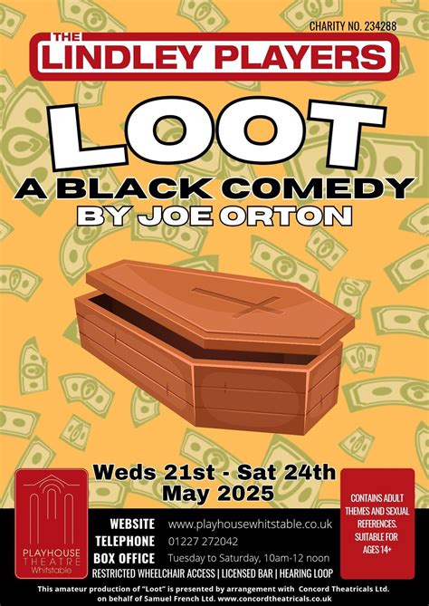 Loot - a black comedy by Joe Orton, The Playhouse, Whitstable, 21 May ...