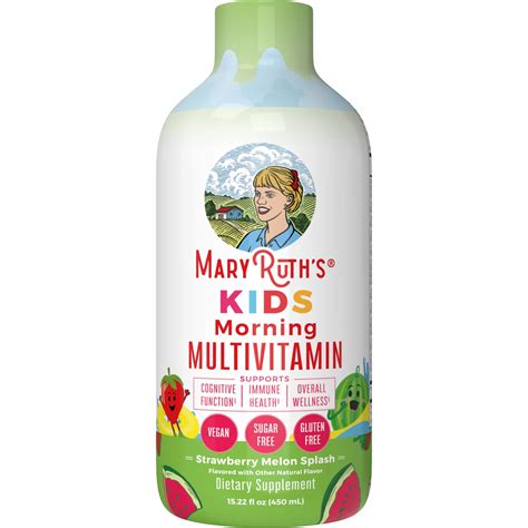 Mary Ruth's Kids' Liquid Morning Multivitamin - Strawberry Melon Splash ...