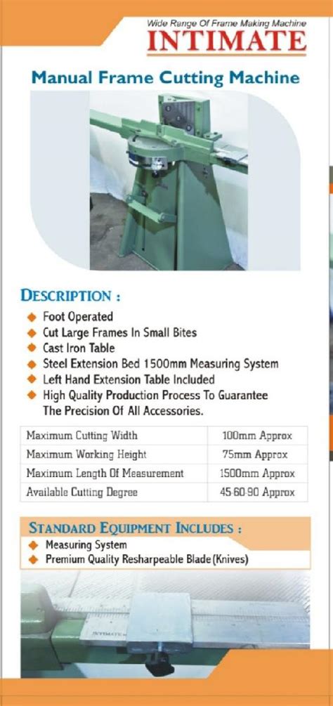 Image result for Intimate Frame Cutting Machine