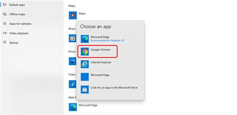 Step 5 - Select Google Chrome option