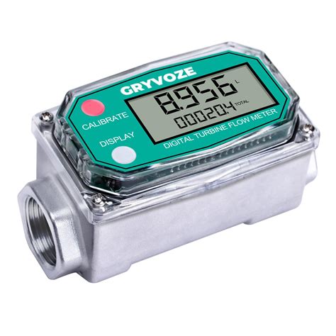 GRYVOZE 2PCS 2 Inch Digital Turbine Flow Meter, 15.8-132 GPM India | Ubuy
