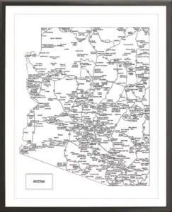 Printable Arizona Map 的图像结果