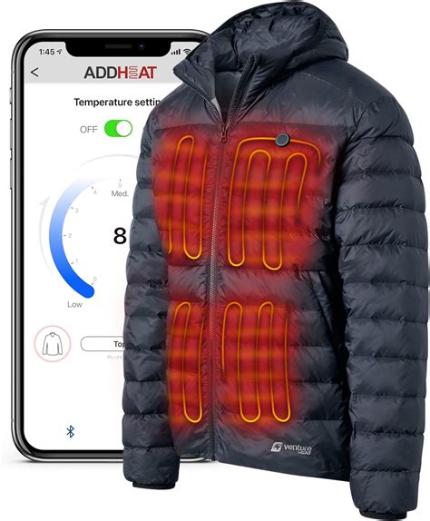 Buy Venture Heat Men's Bluetooth Down Heated Jacket with Battery - 16W ...