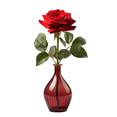 Red Rose On Vase isolated on transparent background 46829615 PNG