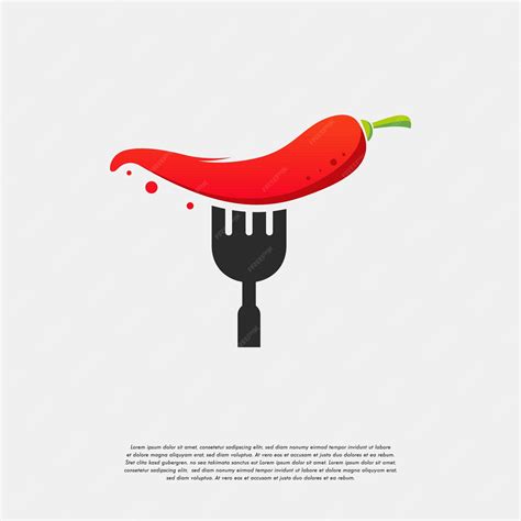 Spicy food restaurant logo designs vector, chili and fork logo symbol ...